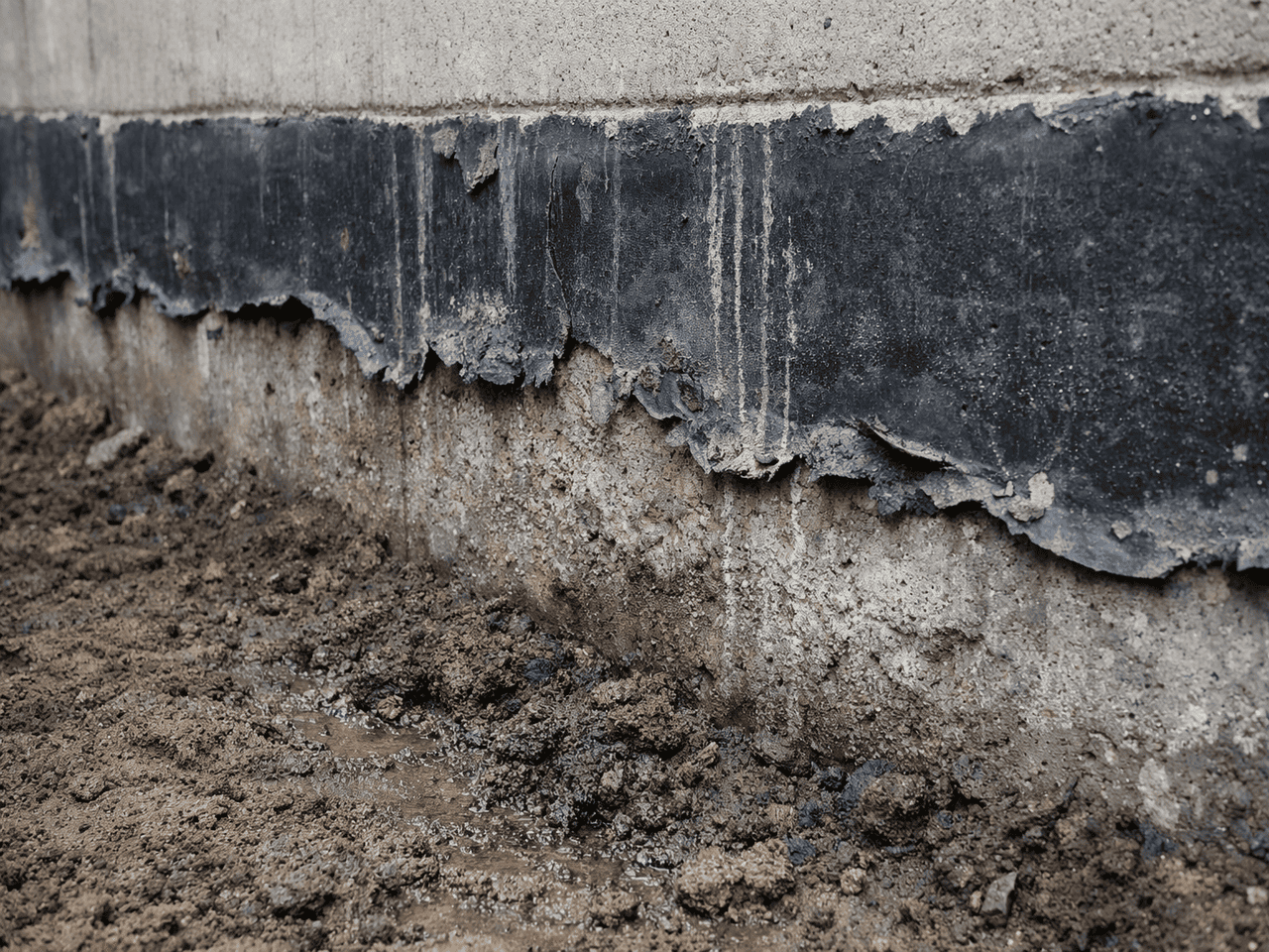 Разрушение гидроизоляции фундамента грунтовыми водами