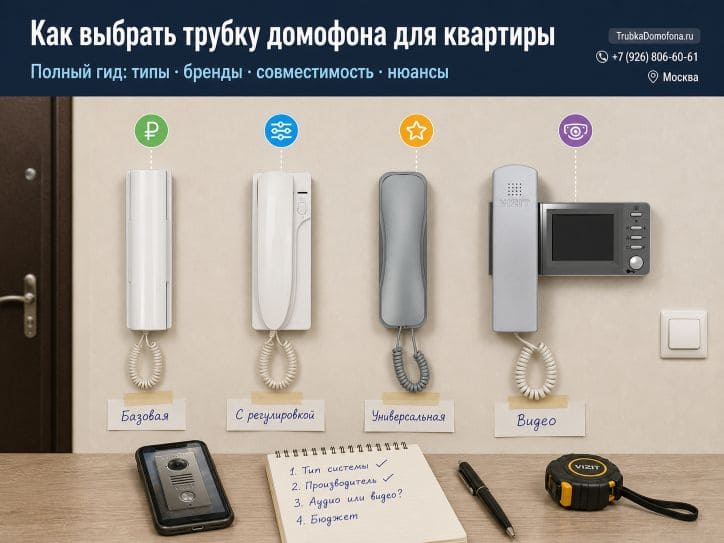 Как выбрать трубку домофона для квартиры: полный гид для покупателя