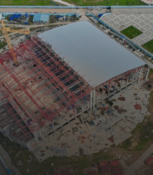 Съемка стройки с дрона