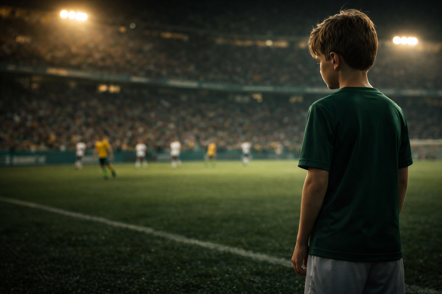 Ребёнок на краю поля