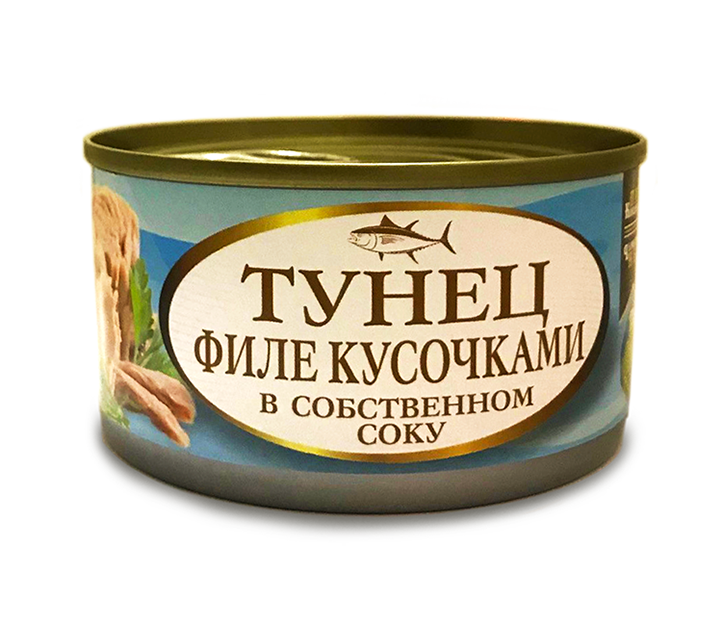 Тунец филе кусочками в собственном соку "Пан Консервычъ"