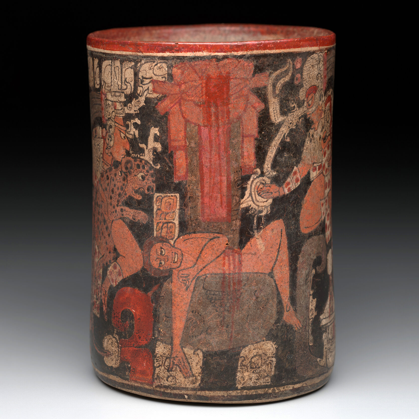 Сосуд со сценой жертвоприношения. Майя, 600-900 гг. н.э. Коллекция Dallas Museum of Art.