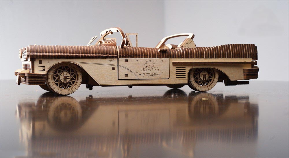 UGEARS кабриолет мечты VM-05. UGEARS конструктор кабриолет. Кабриолет Югирс. Деревянный конструктор кабриолет