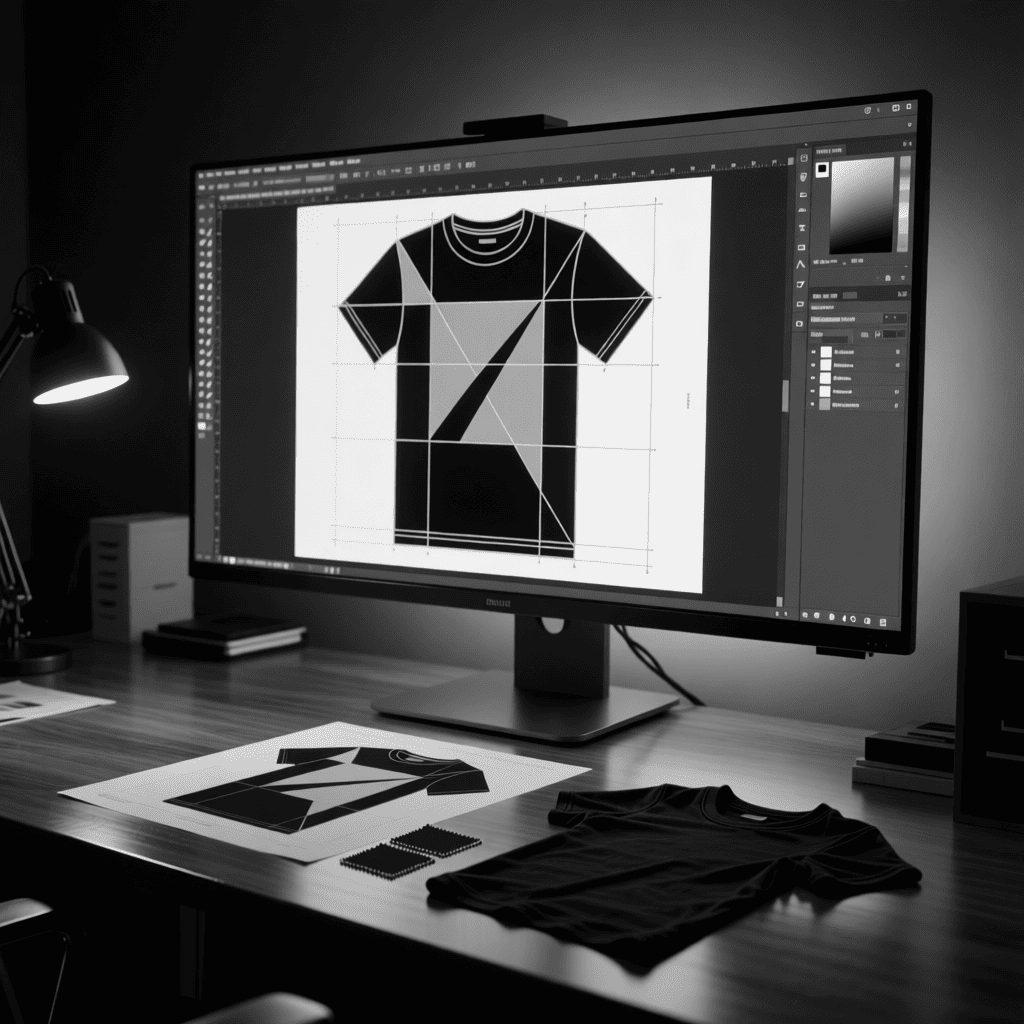 Макет печати ДТФ для футболки