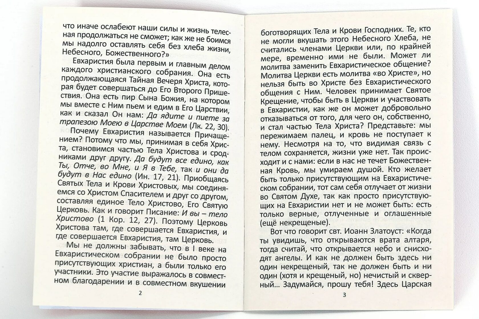 Последование ко святому причащению на русском