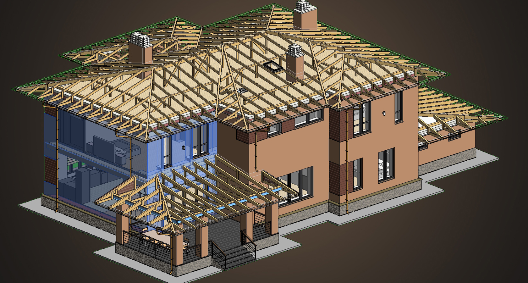 BIM-проектирование — строительство загородного дома в модели