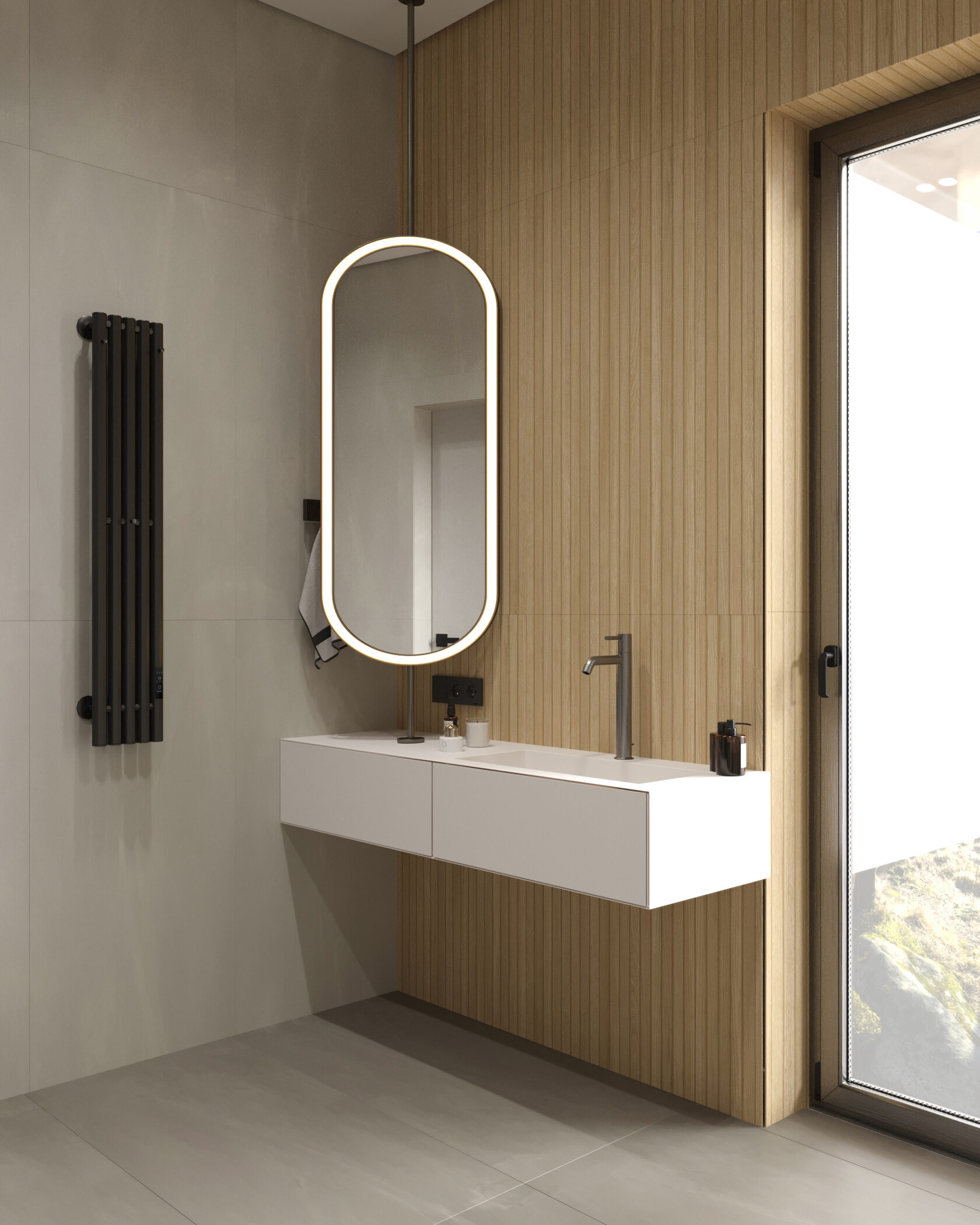 душевая зона интерьер дизайн