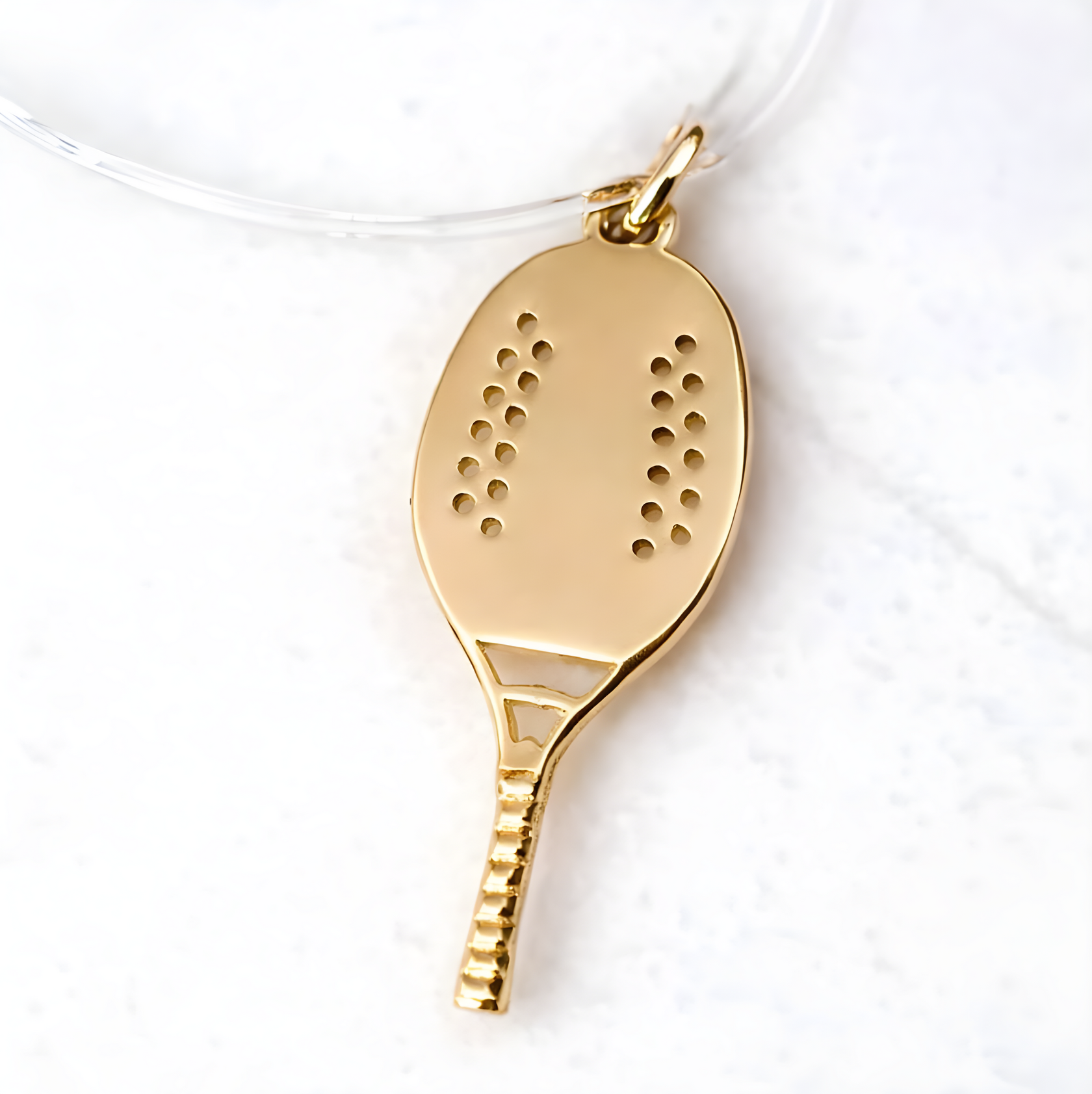 золотая подвеска ракетка пляжный теннис дроп шот