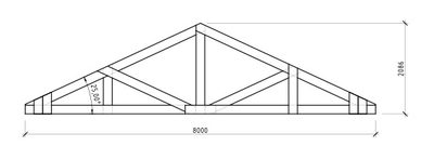 Деревянные фермы для крыши 8 метров чертежи