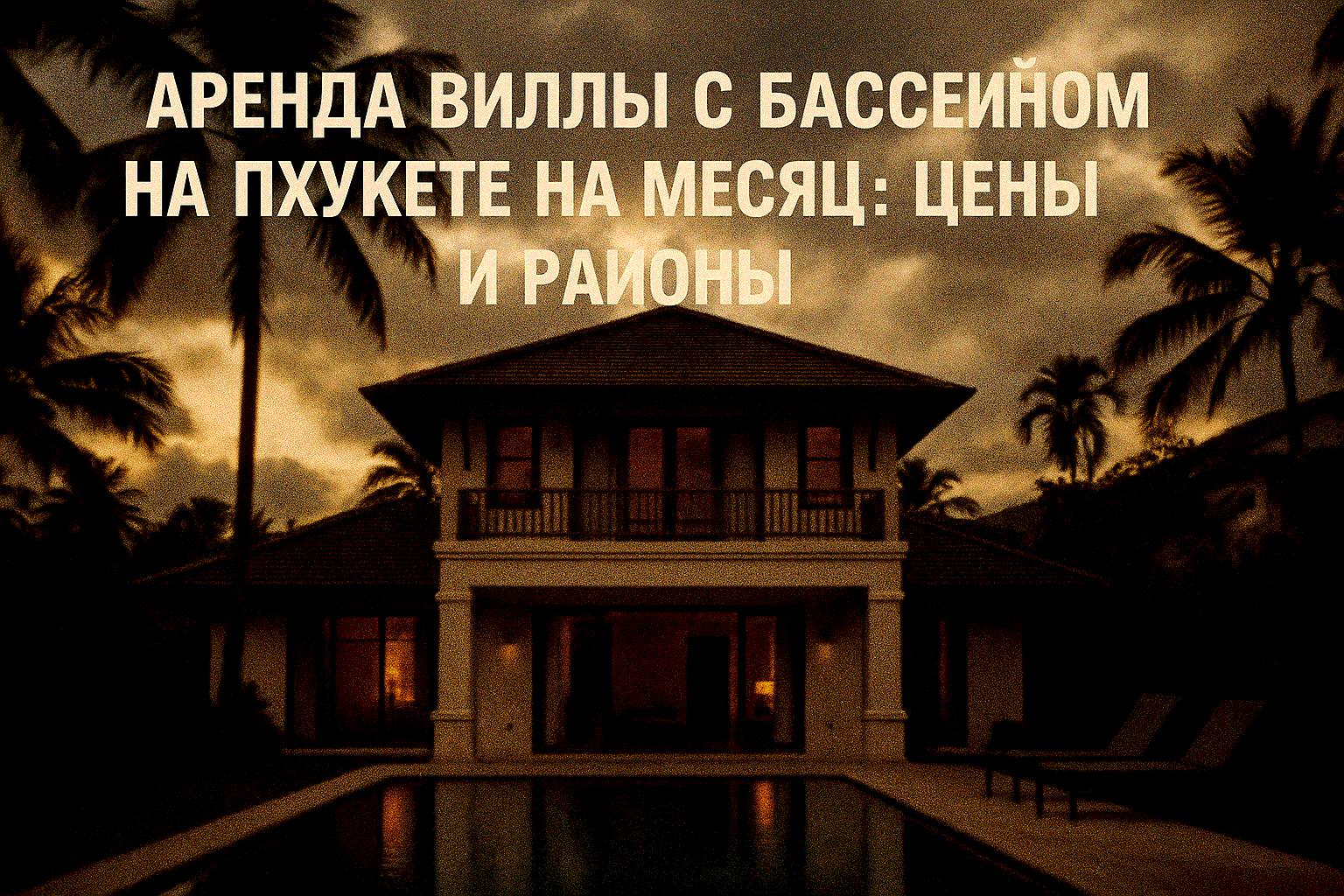 Аренда виллы с бассейном на Пхукете на месяц: цены и районы 2025