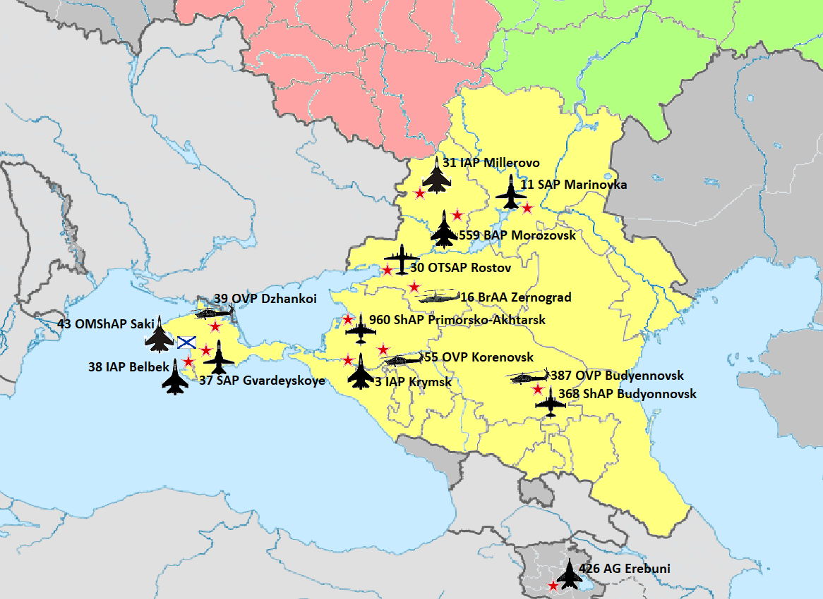 Карта военных округов 2025