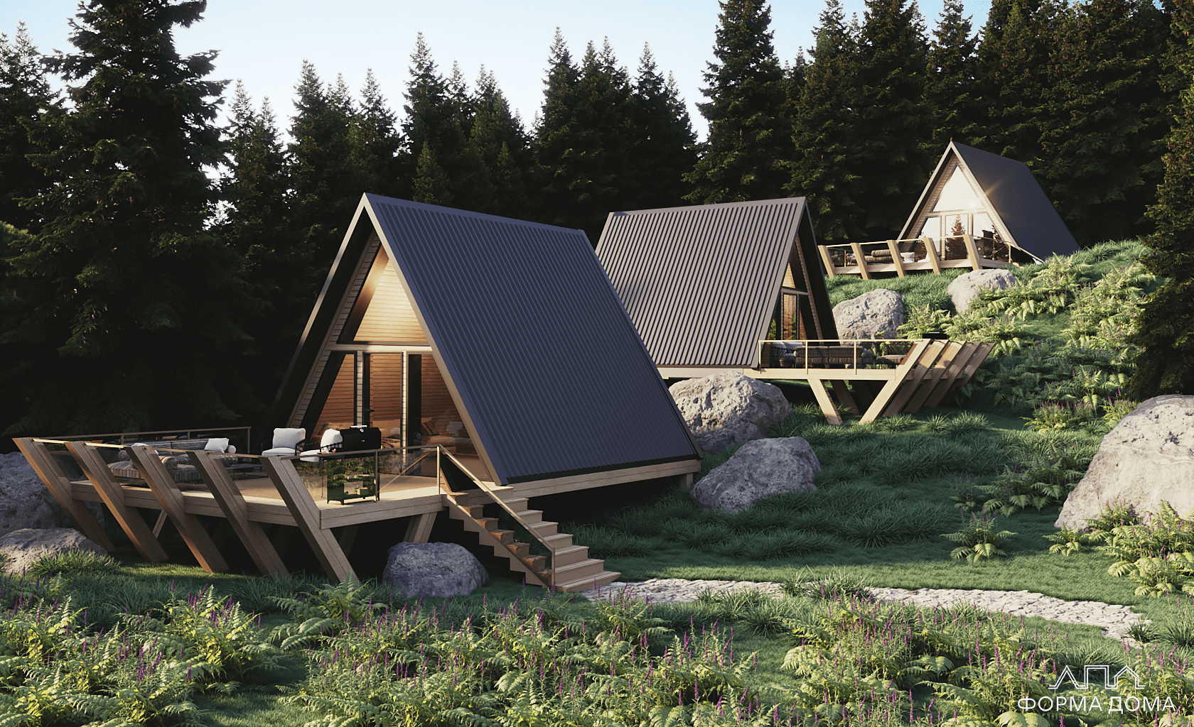Большой барнхаус 8х14,7 в каталоге "Форма Дома"