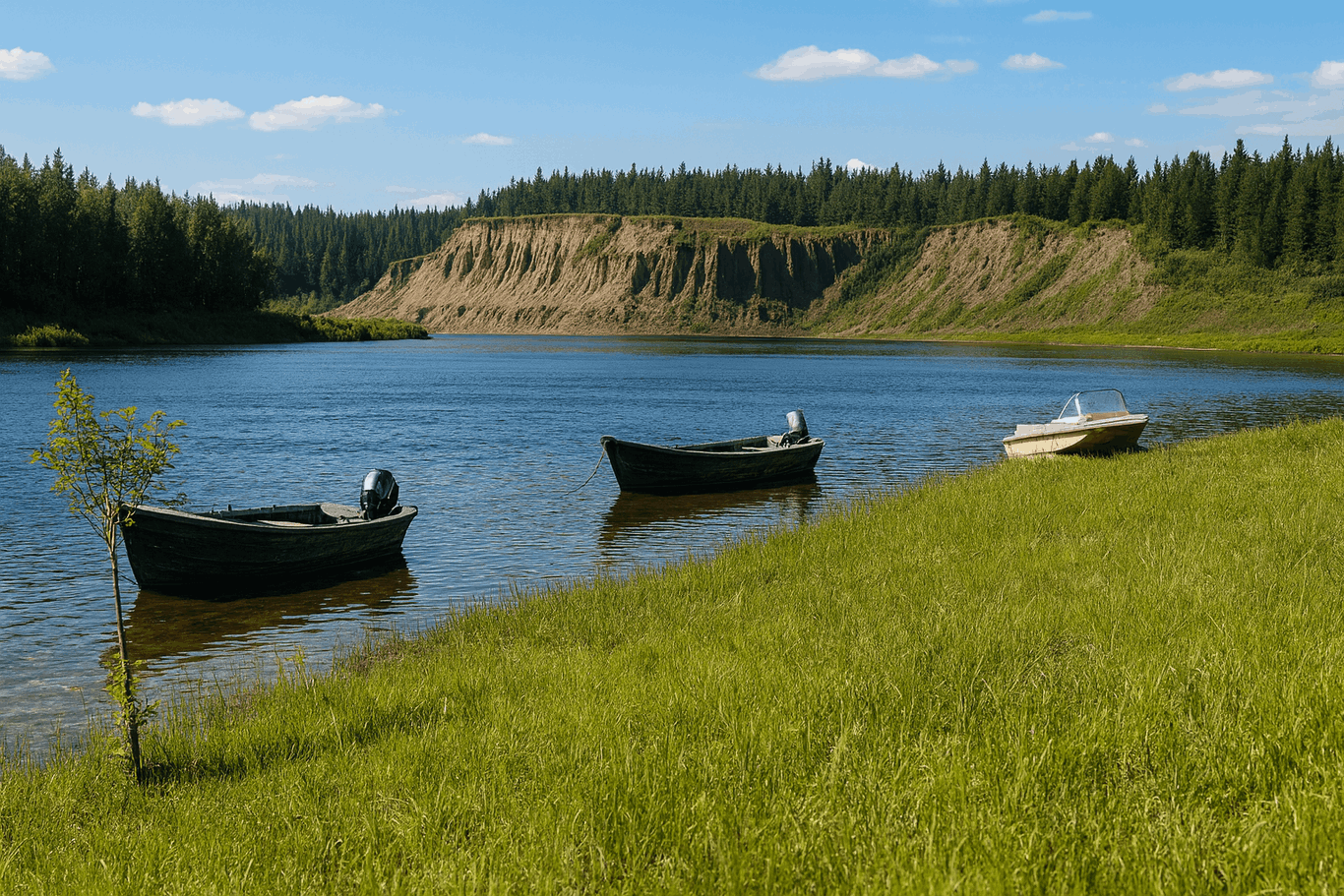 Бескрайняя тайга и кристально чистые воды Енисея