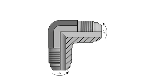 Адаптеры Ш-Ш JIC 74° угловые 90° соединительные