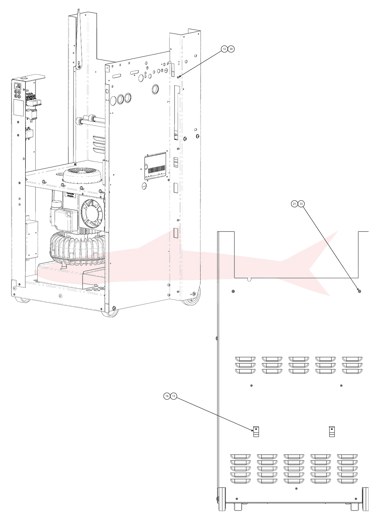 Morgana AutoCreaser Pro XW 145-117275 Main Assembly — схема деталей, Вид 2