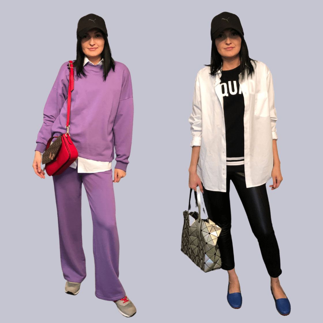 Девушка в можно одежде после консультации стилиста онлайн