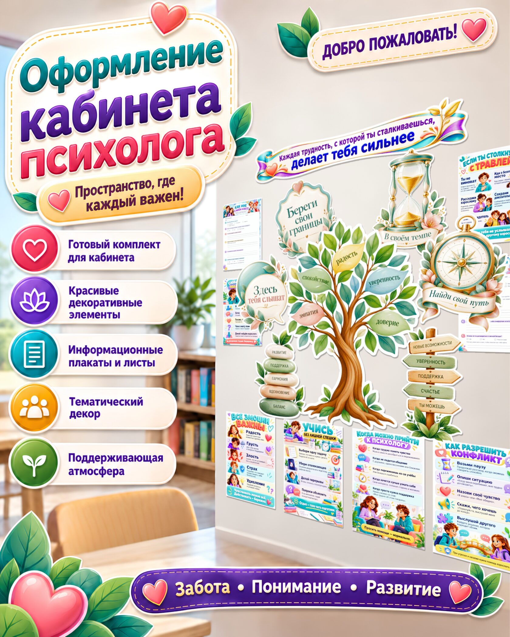 Оформление кабинета психолога