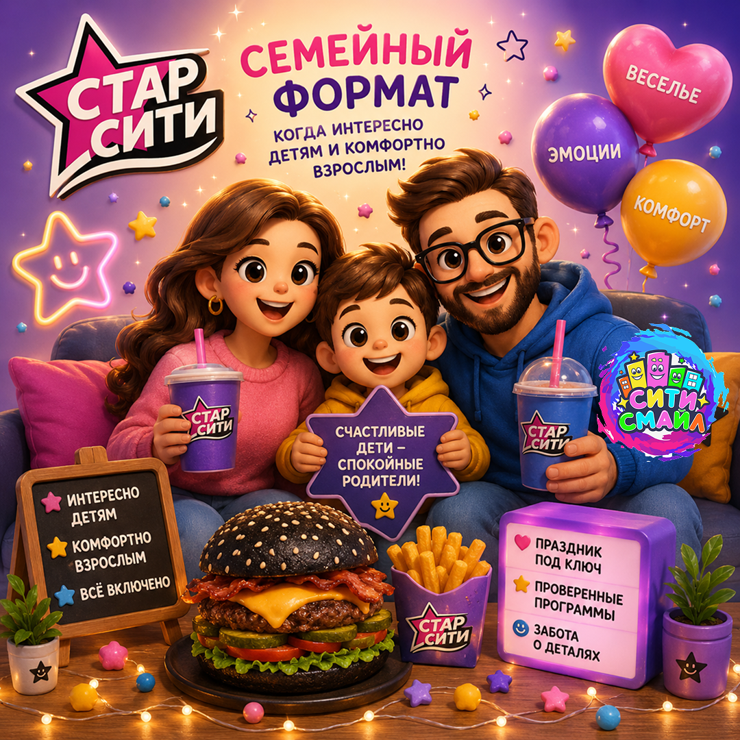 Семейный формат дня рождения в СитиСмайл и Стар Сити