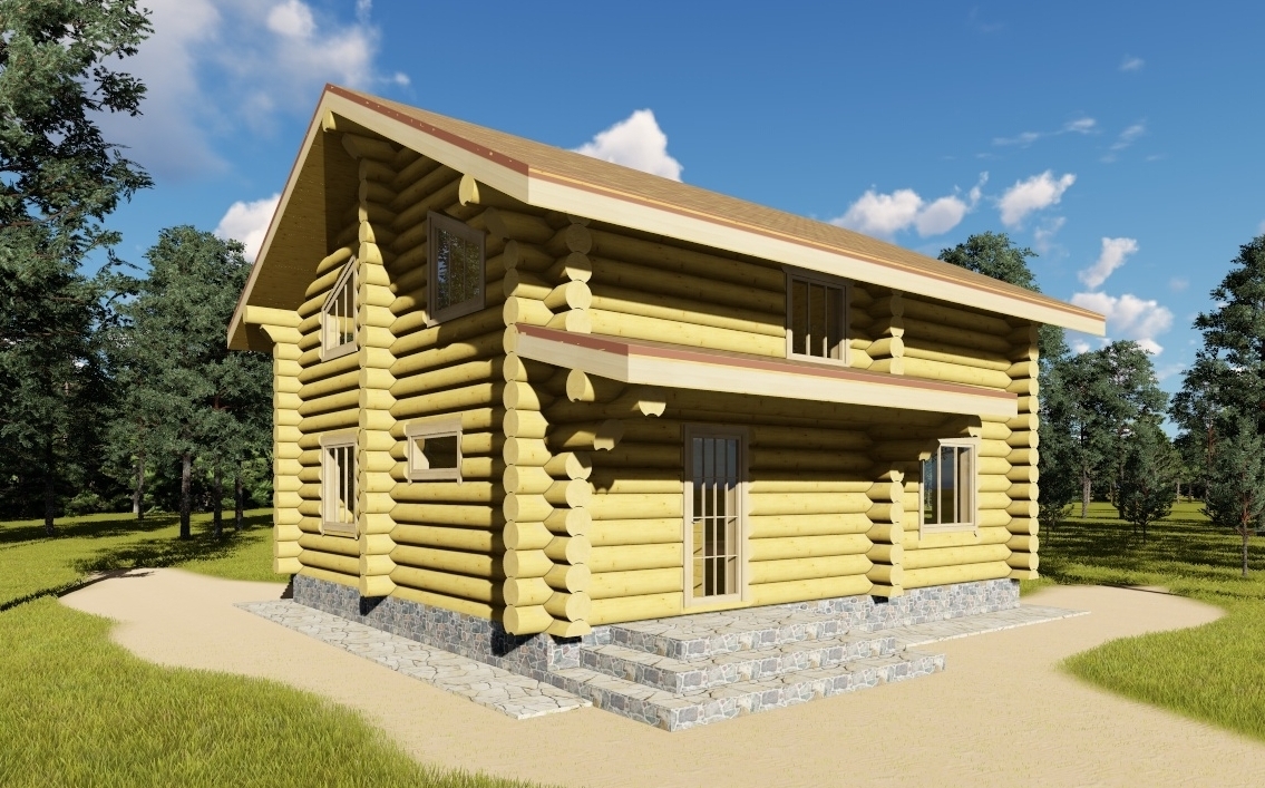 Проект трёхэтажного коттеджа с башенкой и пандусом D320 Каталог проектов Домамо