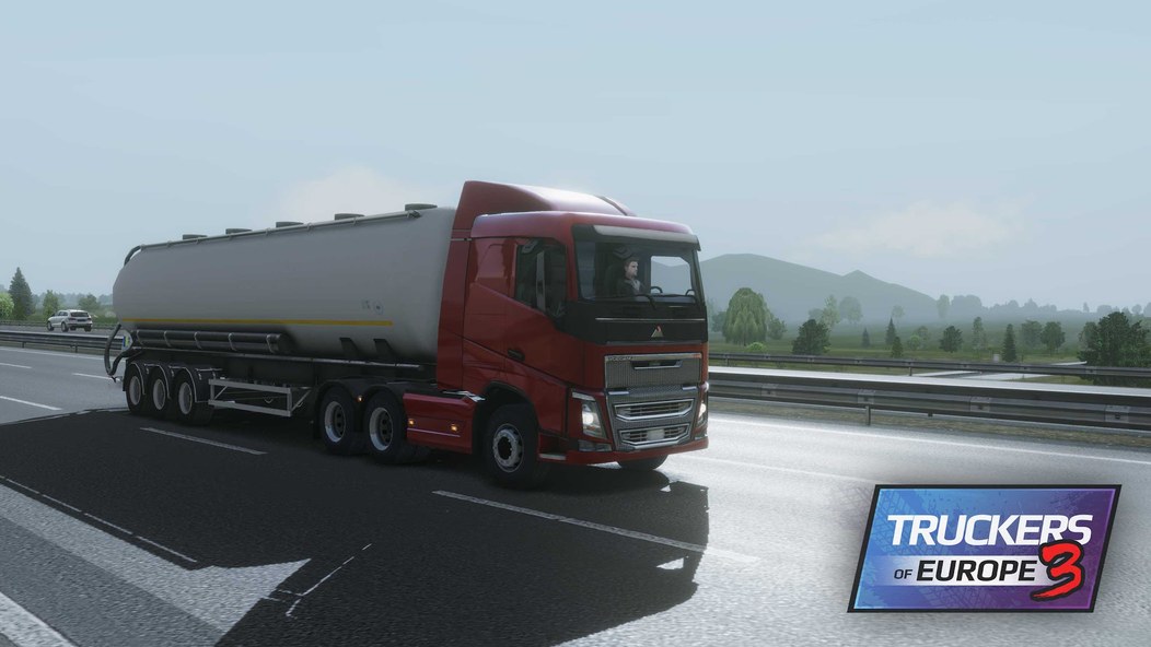 Truckers of Europe 3: симулятор дальнобойщика, тягач с цистерной на трассе