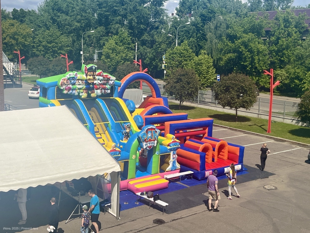 Батуты Щенячий патруль и «Полоса препятствий 15 м» в аренду