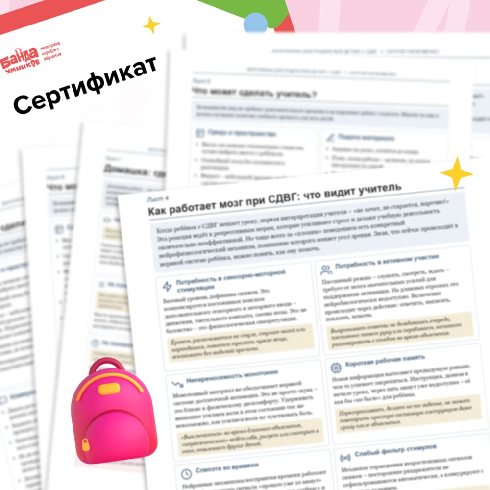 Методические материалы вебинара и сертификат участника