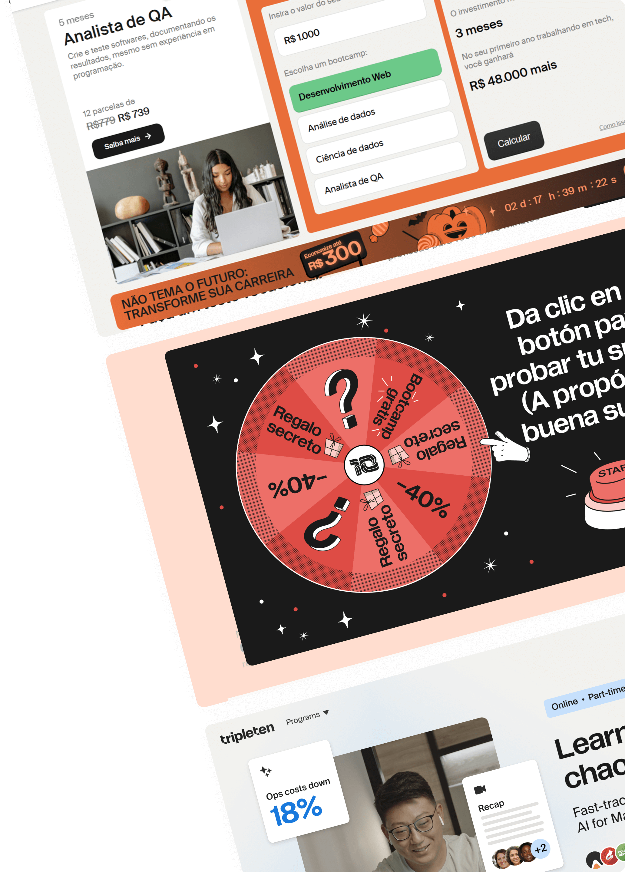 Tripleten Latam website screenshot — design and development by Curves Digital