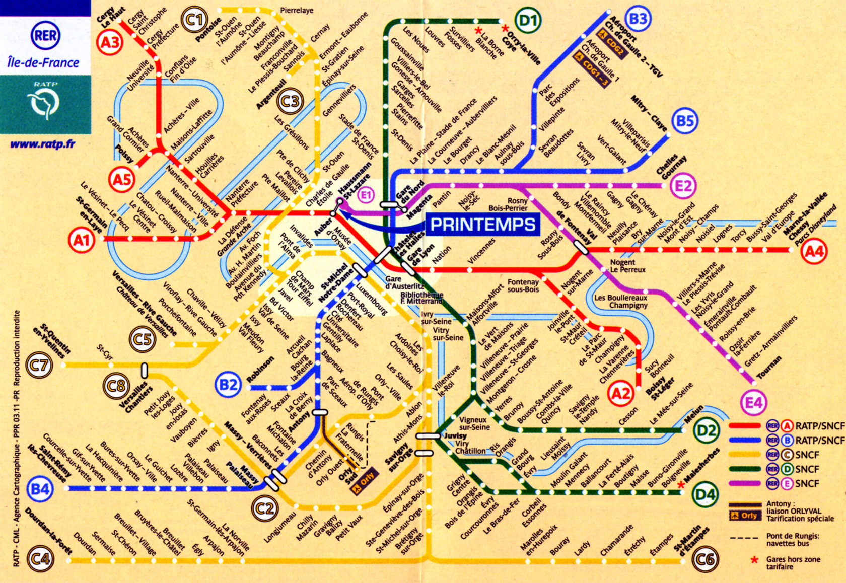 Карта метро парижа 2022