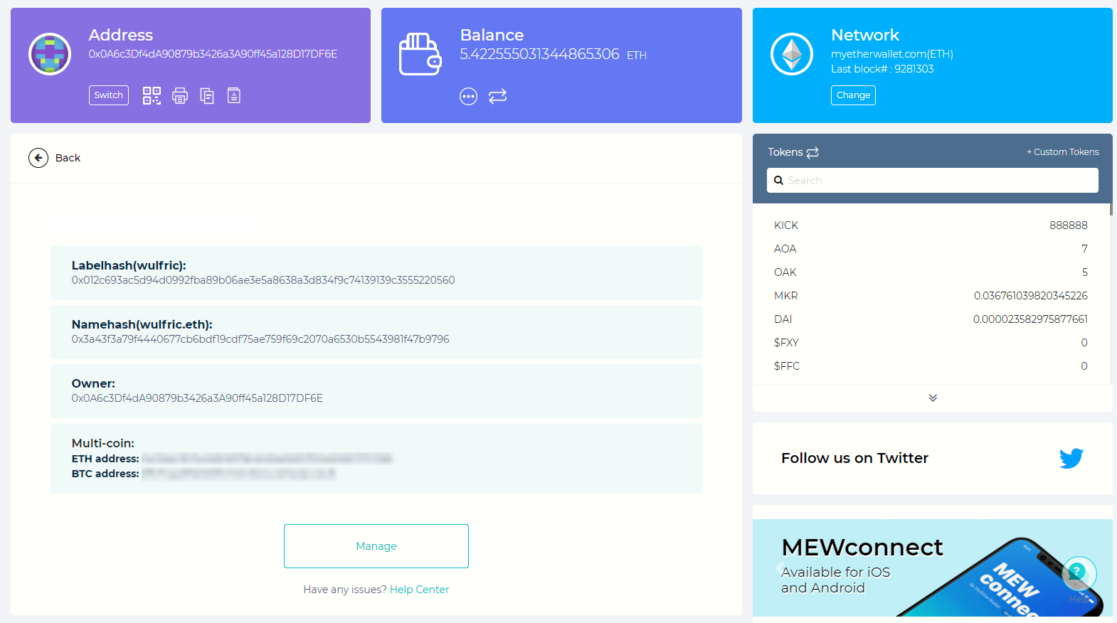 Sitio web de la billetera de criptomonedas MyEtherWallet