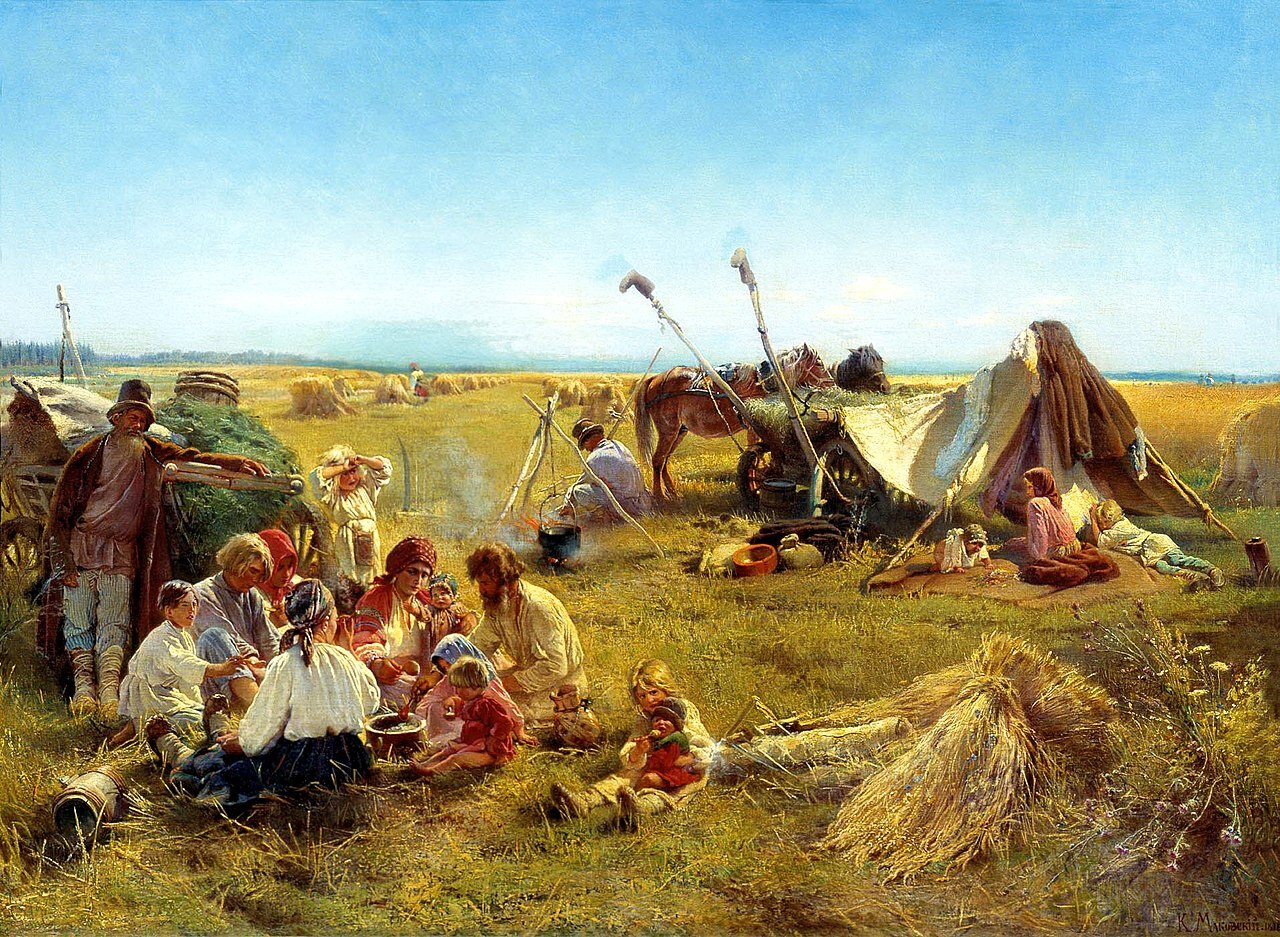 Маковский К.Г. «Крестьянский обед во время жатвы», 1871 г. Таганрогский художественный музей