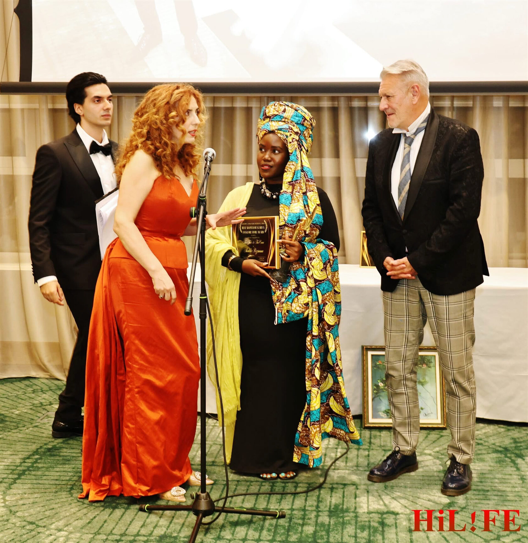 Ефемия Фард произнася реч по време на награждаването на Golden Femi Film Festival 2026 