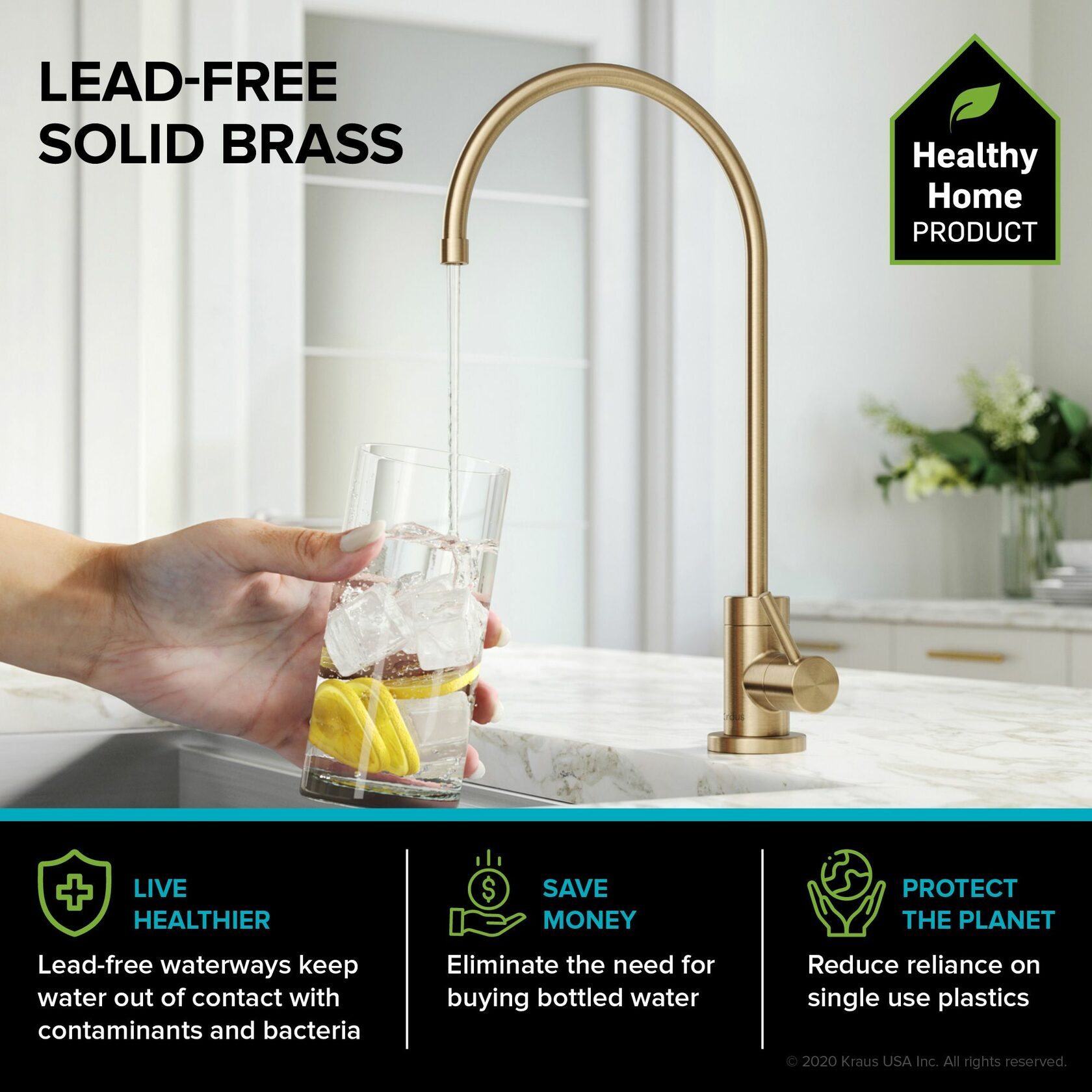 Кухонний змішувач Kraus FF-100BG - изображение 7