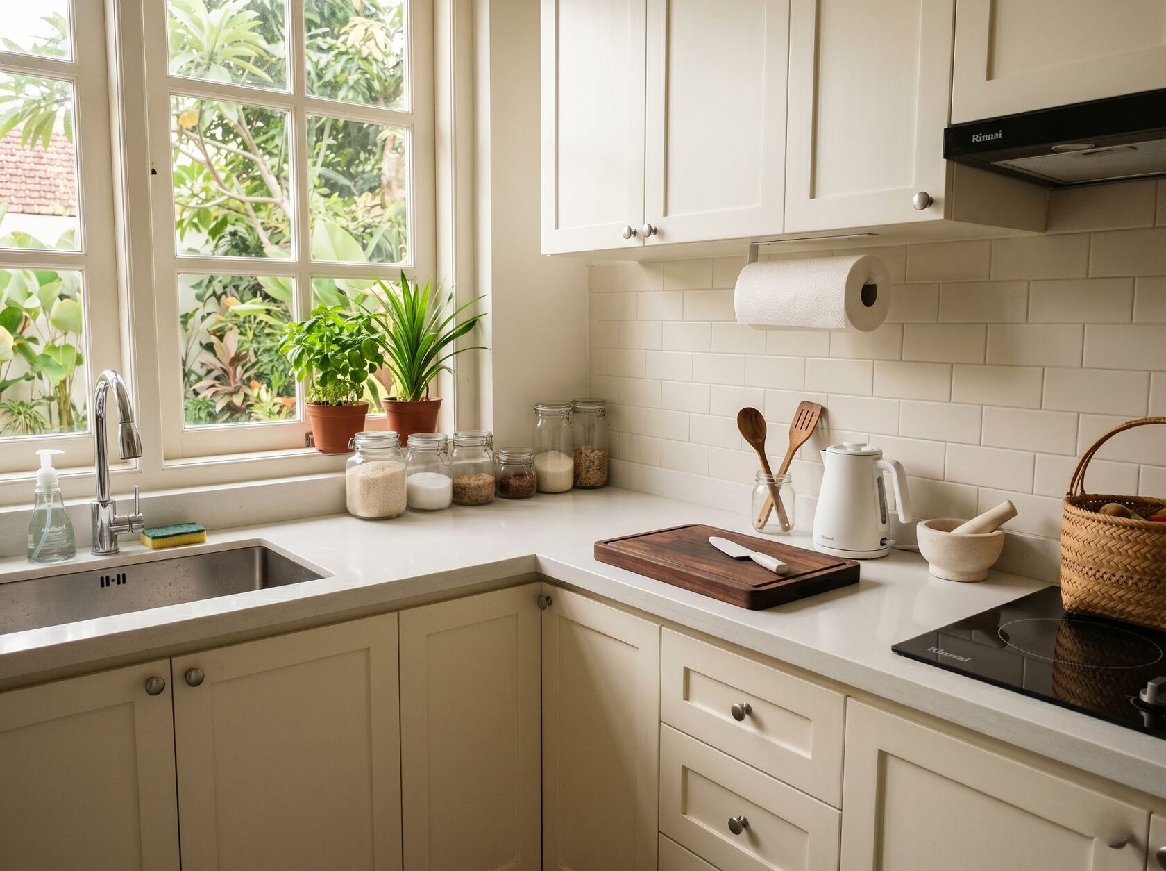 Tempat tisu bawah kabinet estetik untuk dapur minimalis