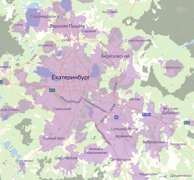 Тепловая карта екатеринбурга