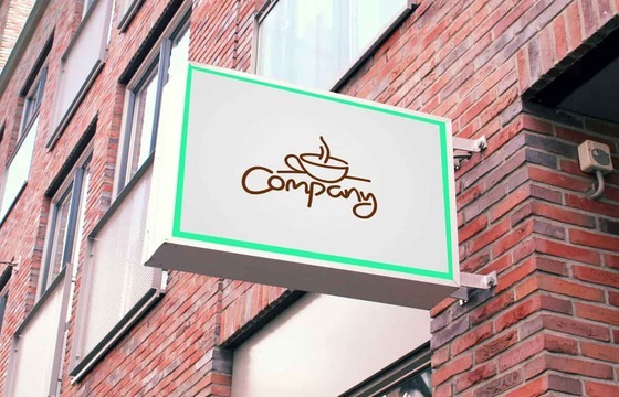 Вывеска на кронштейне для кофейни