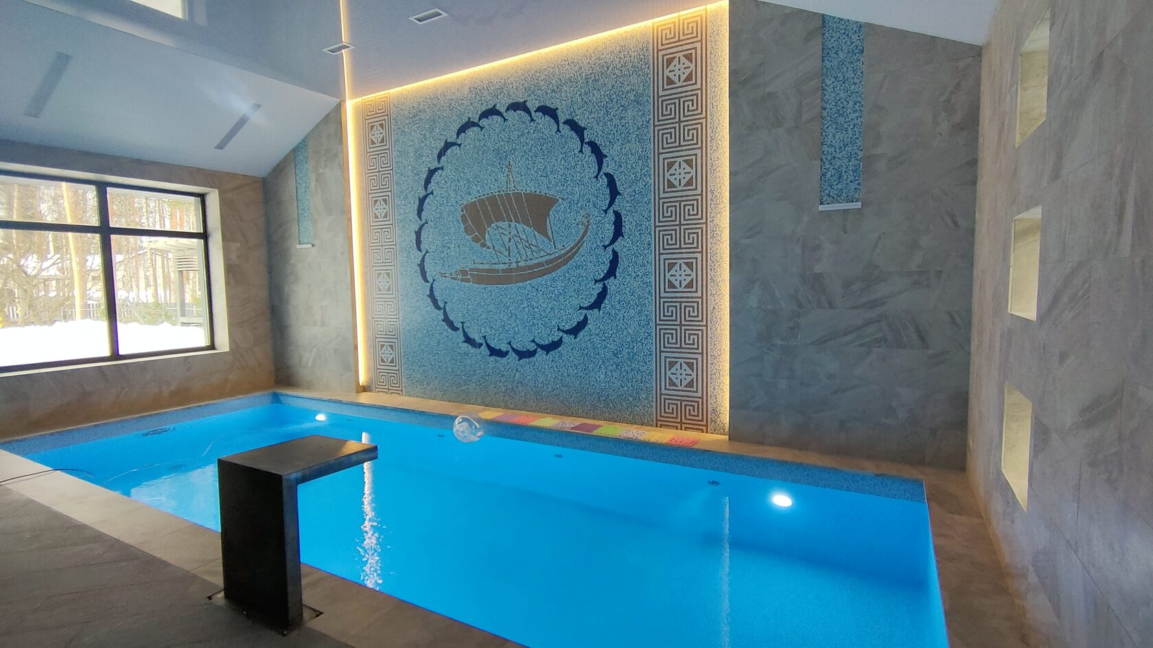 Частный бассейн с гидролизной очисткой воды