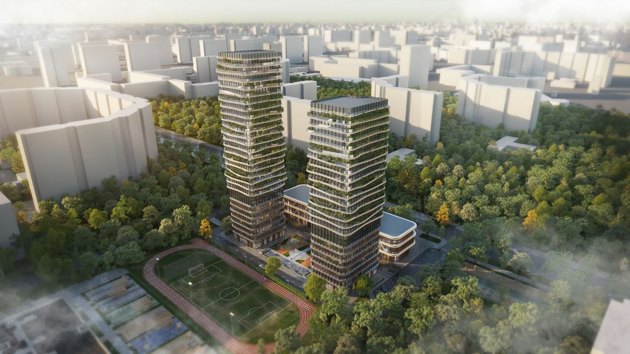 Схема посадки корпусов ЖК Голубинская, 28