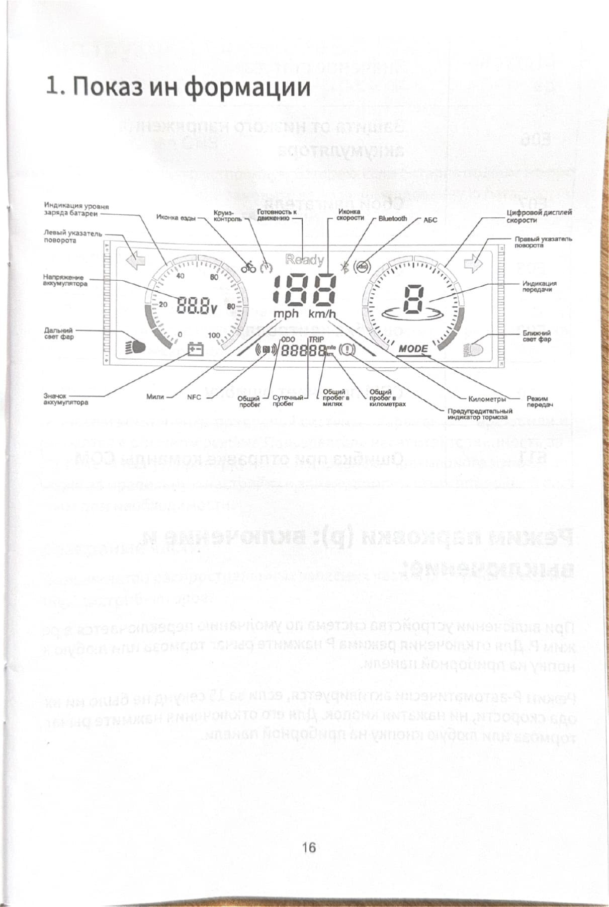 Инструкция к электропитбайку Kugoo Wish 01 Max