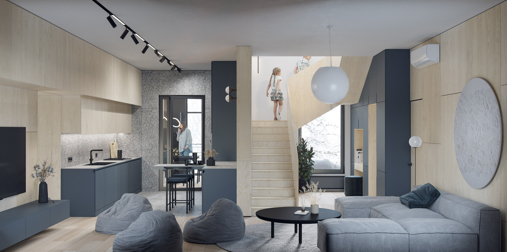 кухня гостиная дизайн