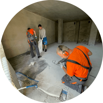 демонтаж пола в Омске