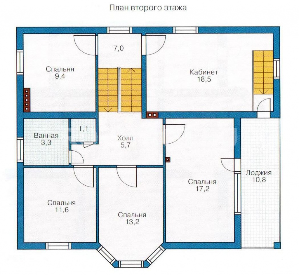 План дома 10 на 10 из кирпича