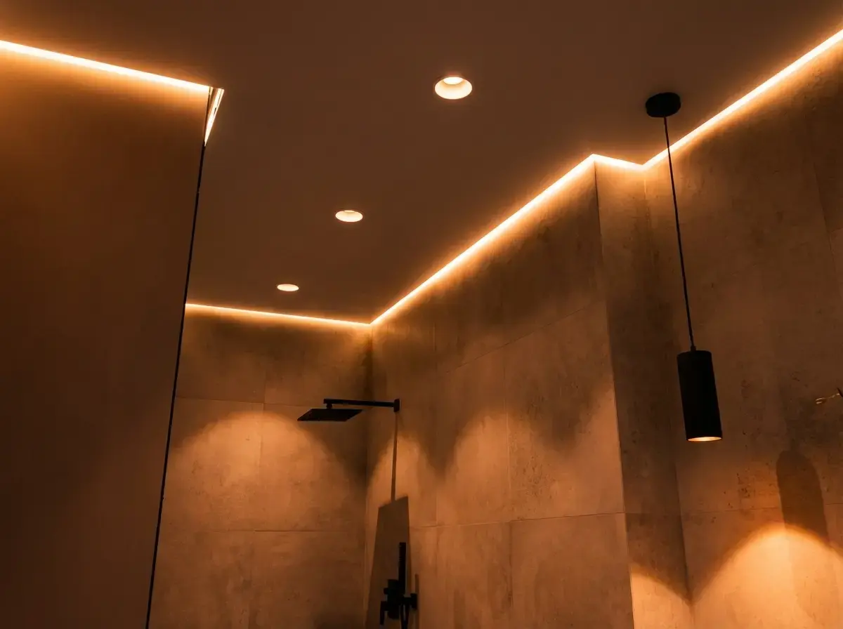 Комбинированное освещение потолка