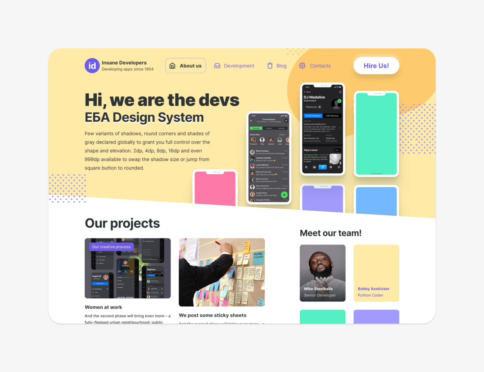 Figma website design templates - Desktop landing pages