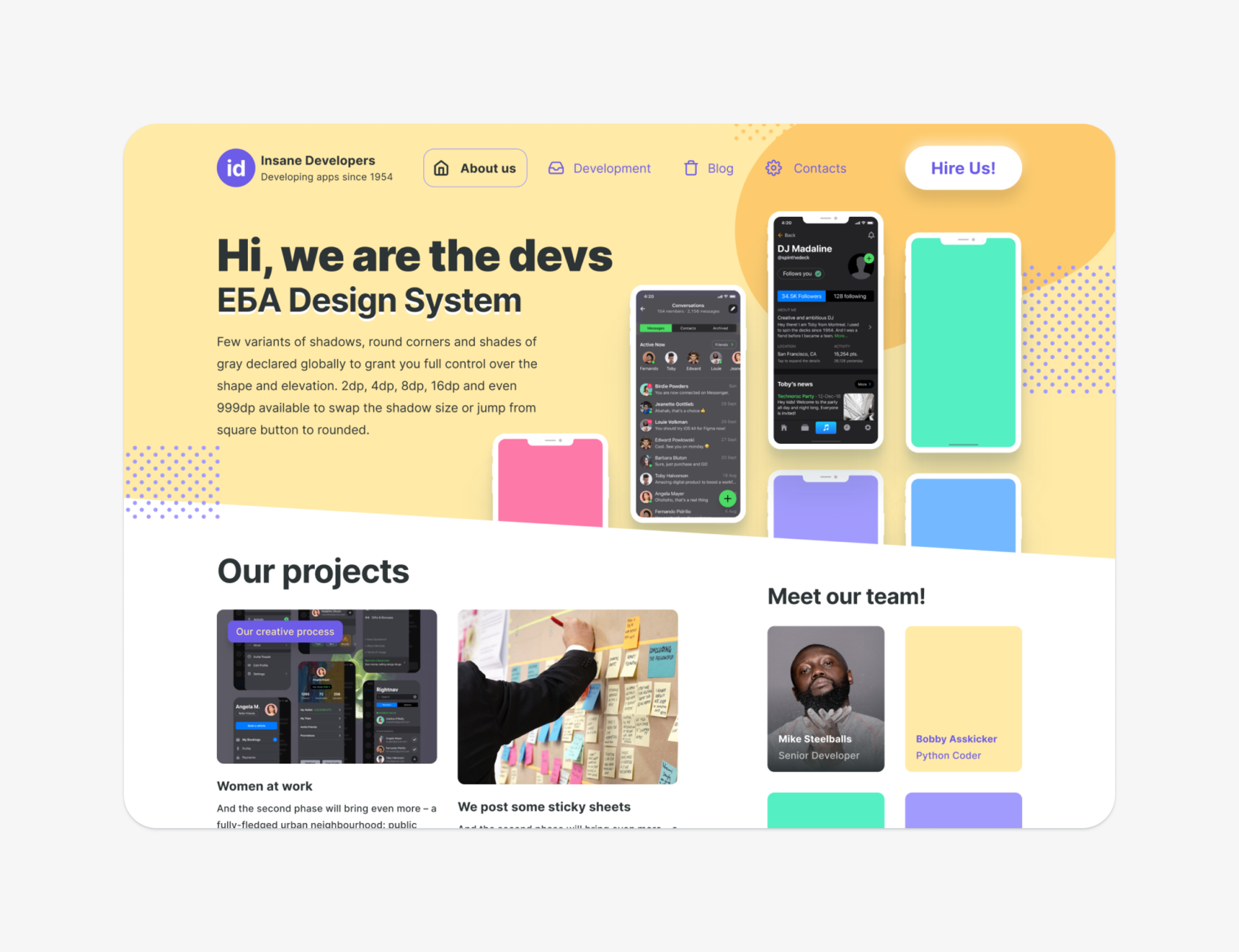 Figma website design templates Desktop landing pages