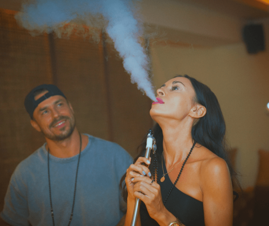 A person having Fun night Hookah club