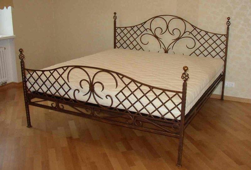 Купить Кровать металлическая кованая Агнес 140х200, два изголовья,: отзывы, фото