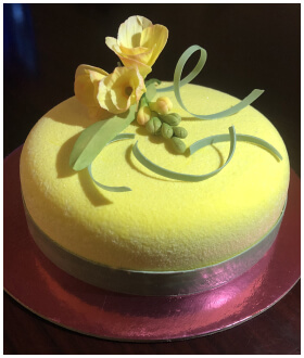 Фотография торта с покрытием велюр