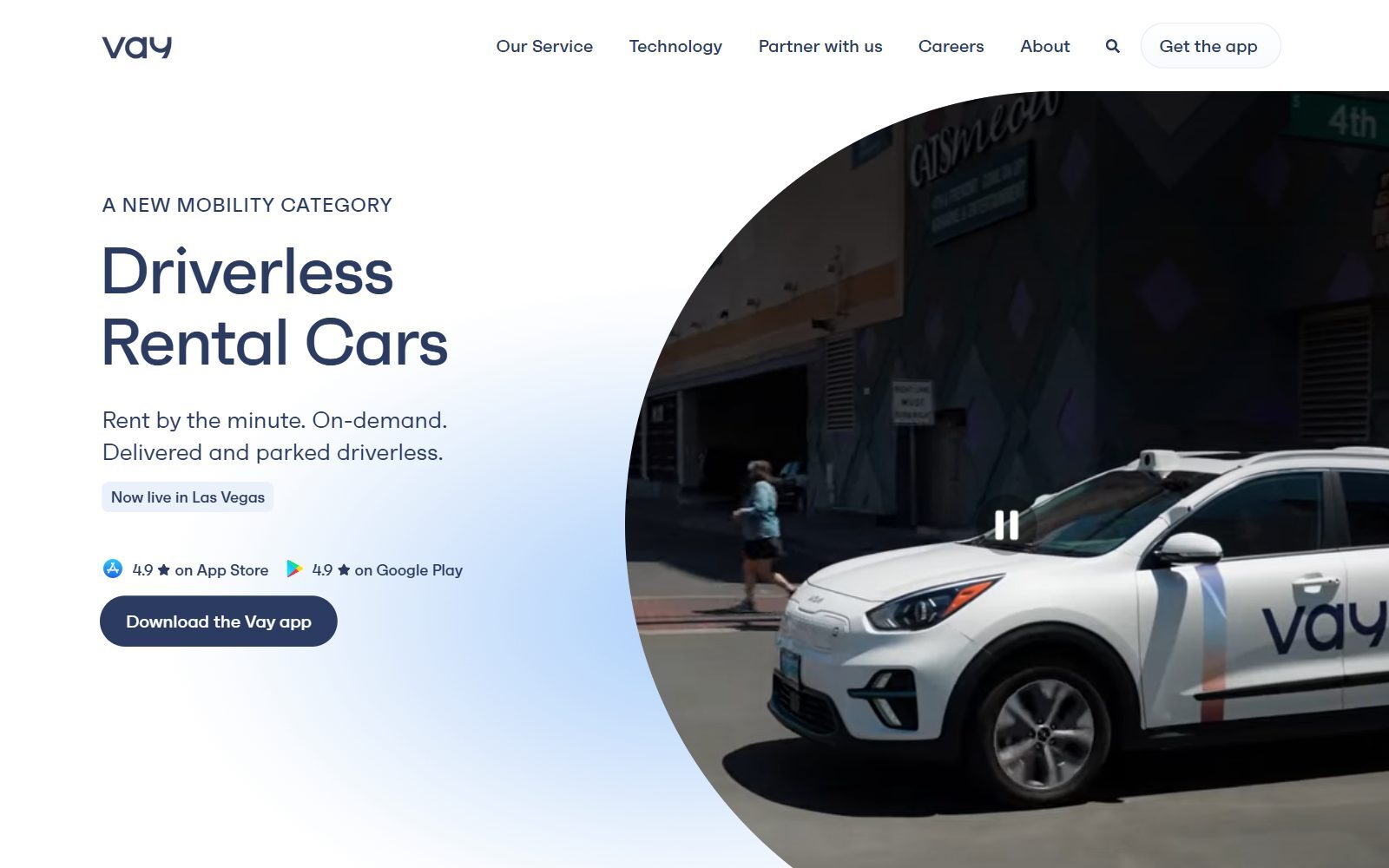 Vay homepage screenshot (October 2026)