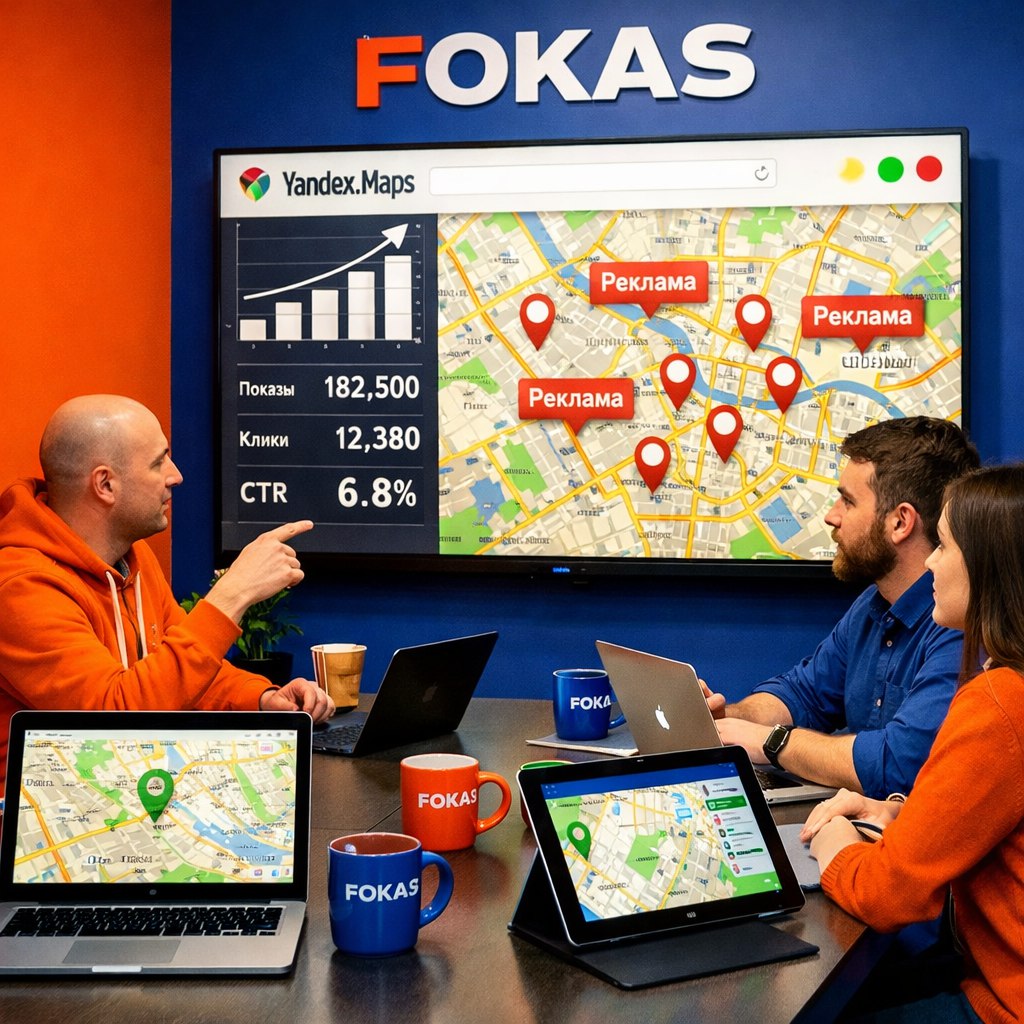 Продвижение бизнеса через карты в Челябинске, FOKAS — digital-агентство