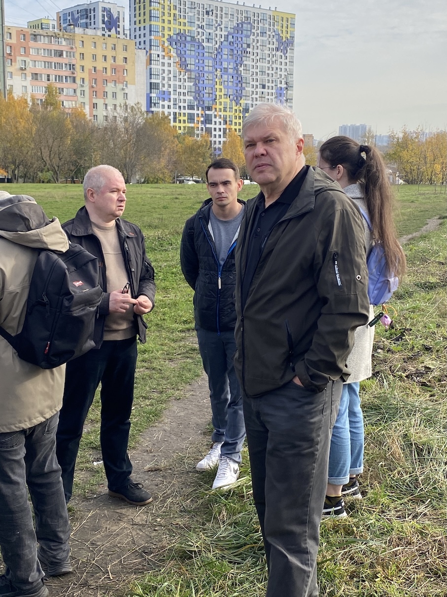 Сергей Митрохин на встрече в защиту Лианозовского заказника